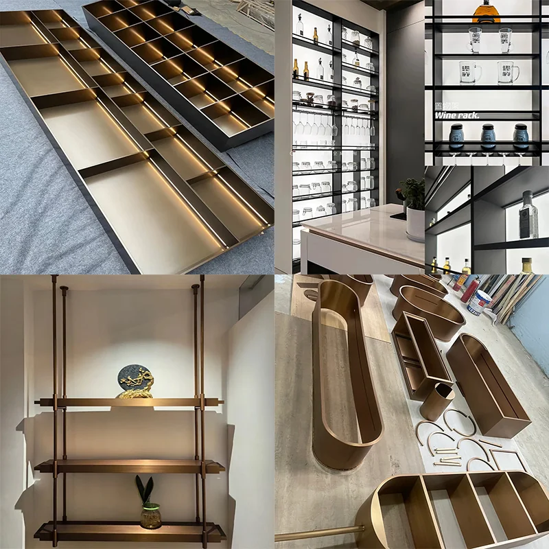2 custom stainless steel cabinets