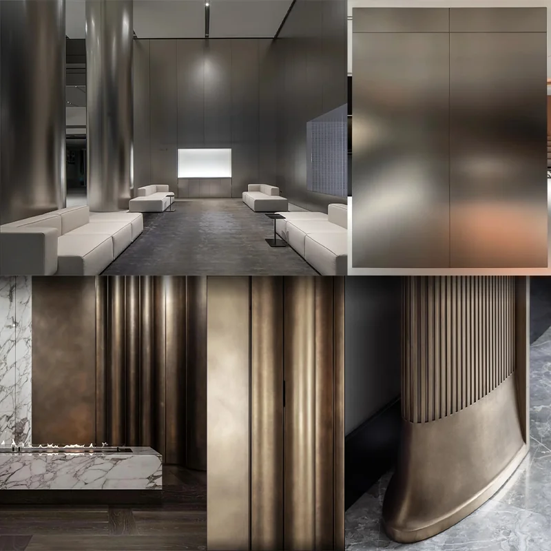 5 custom stainless steel wall:column cladding