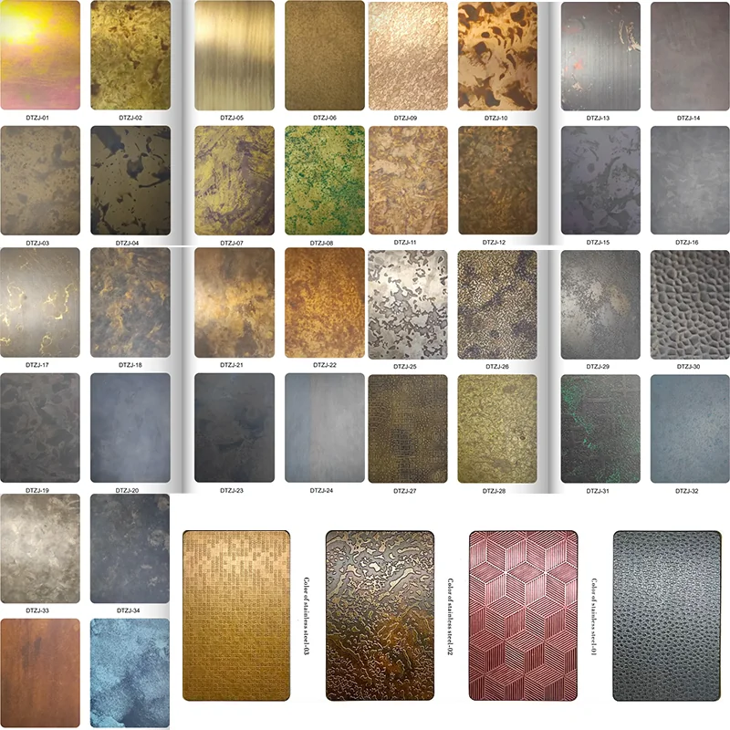 7 custom antique copper plated stainless steel sheets